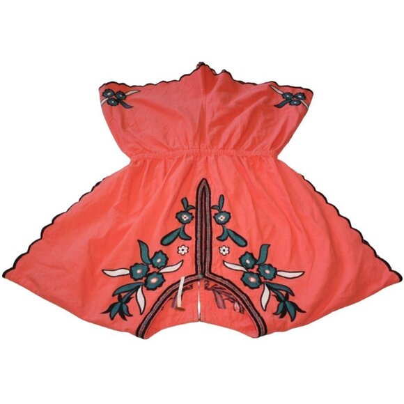 FREE PEOPLE EMBROIDERED FLORAL JUMSUIT SOPHIA BOHO ROMPER SUMMER BUTTERFLY Sz. S - Picture 5 of 11